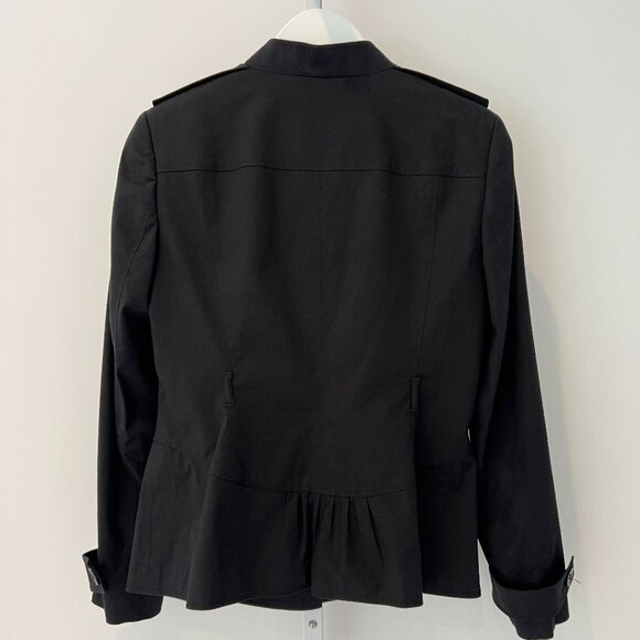 BURBERRY LONDON SLIM FIT BLACK COTTON JACKET SIZE UK 10 / IT 42 / US 8 - Picture 8 of 15